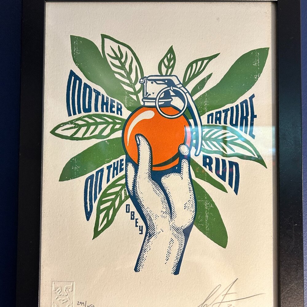 Authentic Shepard Fairey "MOTHER NATURE ON THE RUN" Print 233/450
